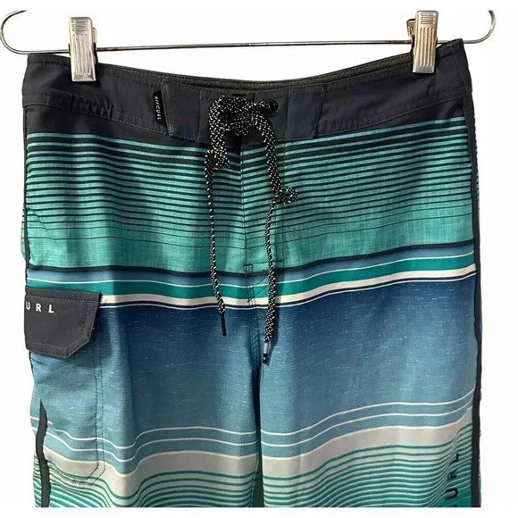 Rip Curl Boardshorts Men’s Size 28, Blue Stripes Beach Swim Shorts - Picture 5 of 11